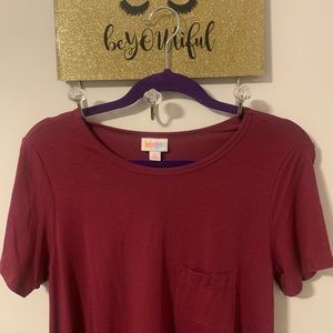 Short Sleeved dress burgundy